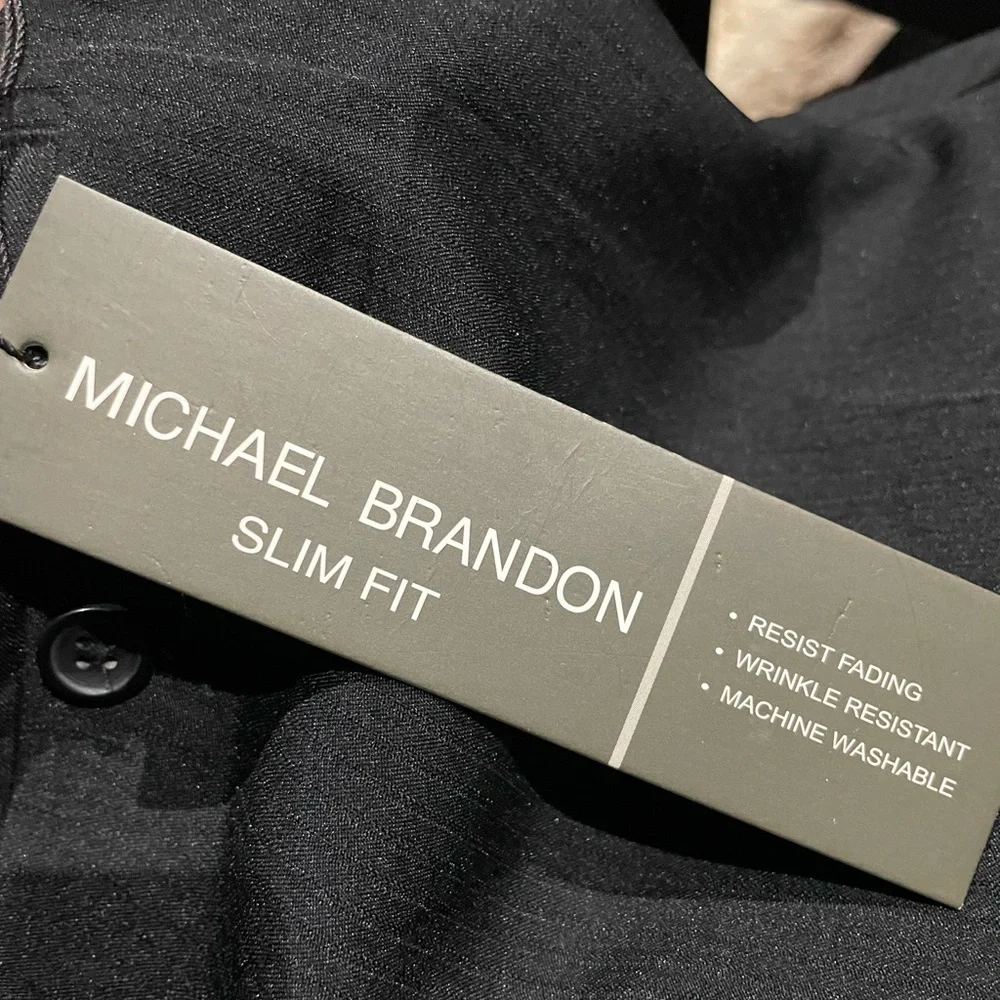 NWT‎ Michael Brandon 32x30 Slim Fit, Wrinkle Resistant Pants